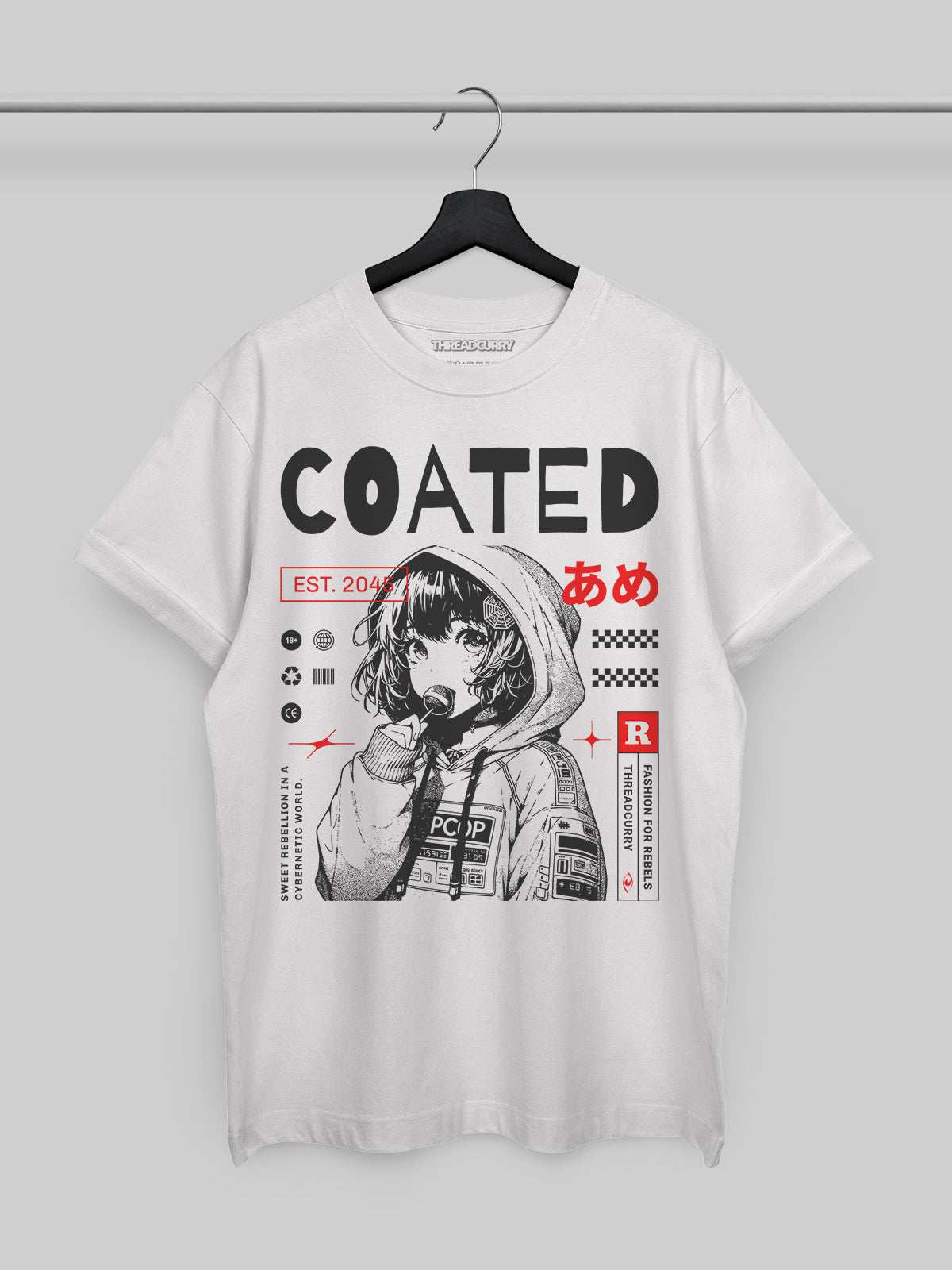 T-Shirt Oversize « Sweet Rebellion » – Coton Blanc