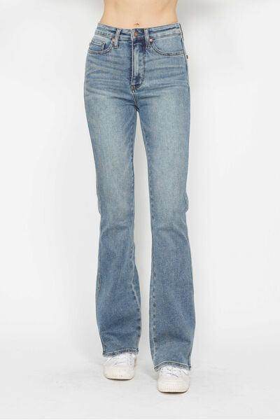 Judy Blue Full Size Tummy Control Back Embroidered Bootcut Jeans Plus Size
