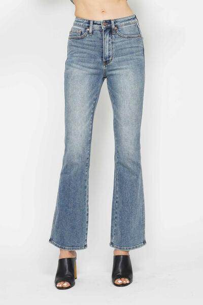 Judy Blue Full Size Tummy Control Back Embroidered Bootcut Jeans Plus Size