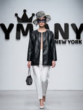 Veste Similicuir Noir Sans Col – Ouverte BYMANYC New York