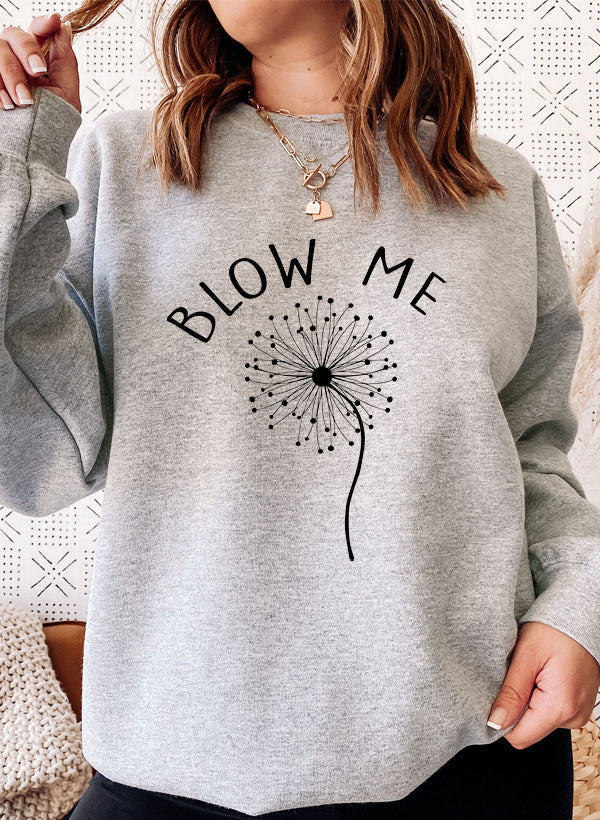 Sweat « Blow Me » – Slogan Coquin, Vert Forêt