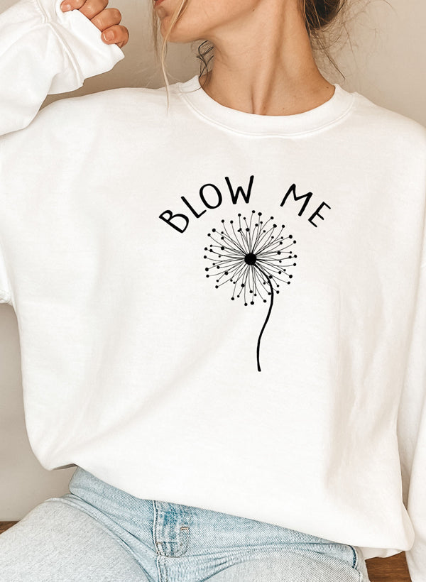 Sweat « Blow Me » – Slogan Coquin, Vert Forêt