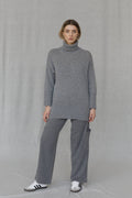 Marilu’ Wool Knit Cargo Pants — 100% Wool, Easy Fit