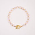 CIRCÉ | Rose Quartz and 18-carat gold-plated stainless steel bracelet-0