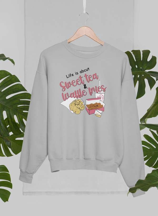 Sweat « Sweet Tea & Waffle Fries » – Molleton Blanc