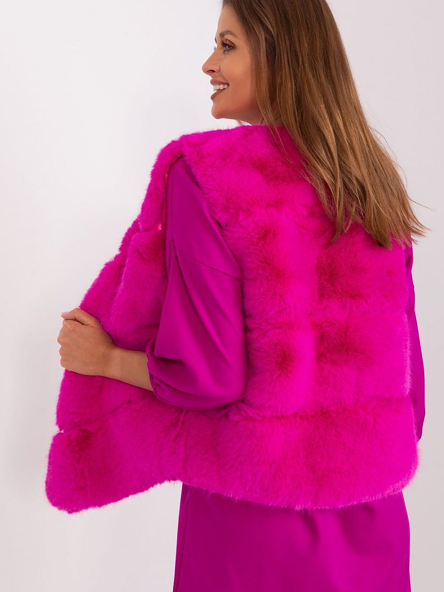 Gilet Fourrure Rose AT – Scratch et Poches