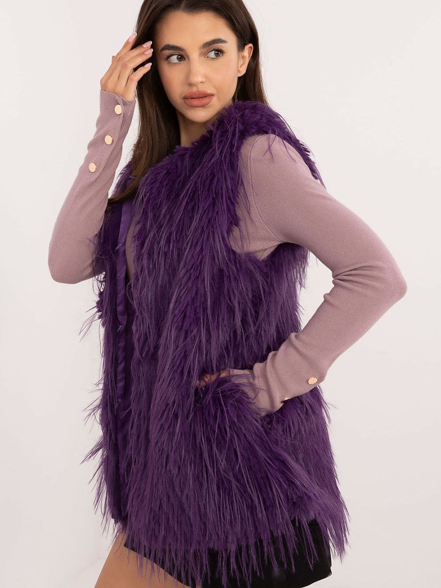 Gilet Fourrure Isolé AT – Sans Capuche, Fermeture Scratch