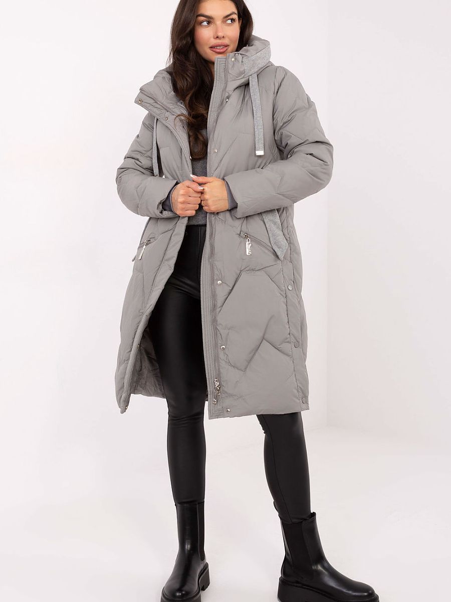 Doudoune Longue – Capuche, Zip et Pressions