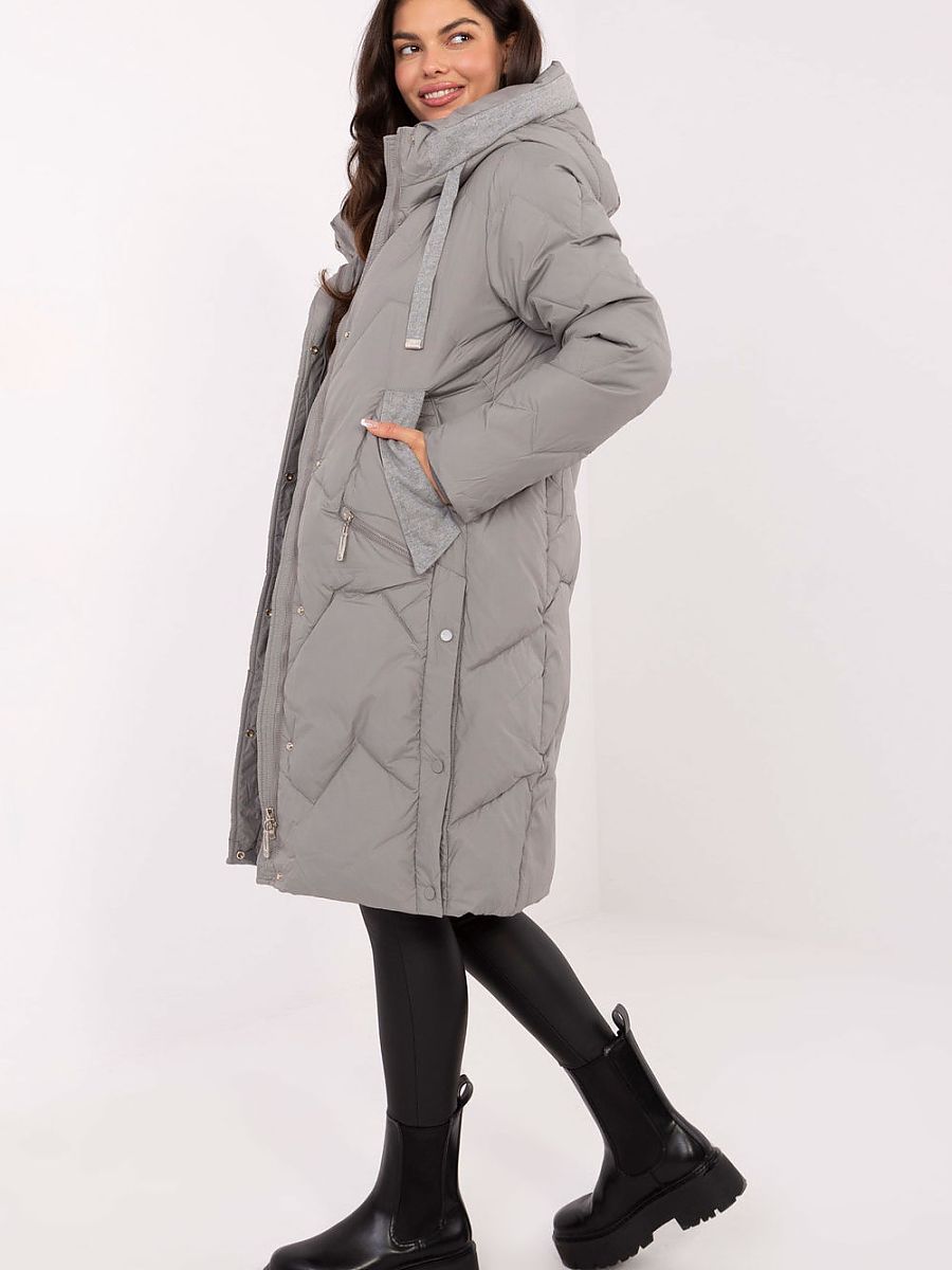 Doudoune Longue – Capuche, Zip et Pressions