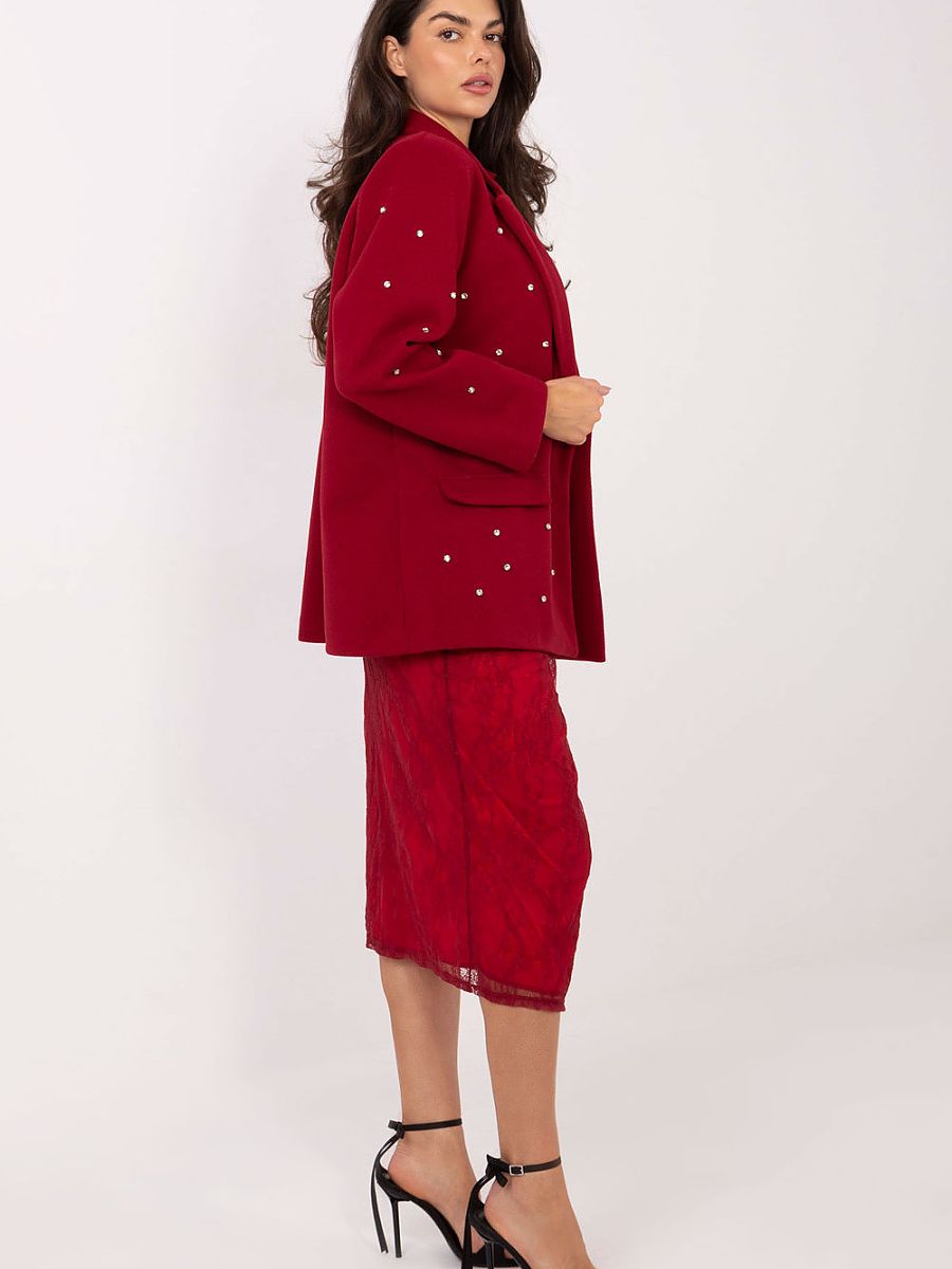 Blazer Soirée Italy Moda – Zircons et Épaulettes