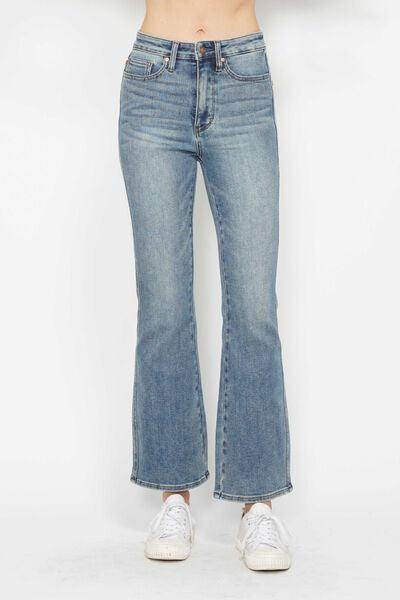 Judy Blue Full Size Tummy Control Back Embroidered Bootcut Jeans Plus Size