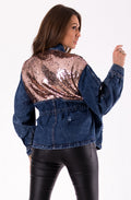 Veste Jean Pailletée – Poches Devant