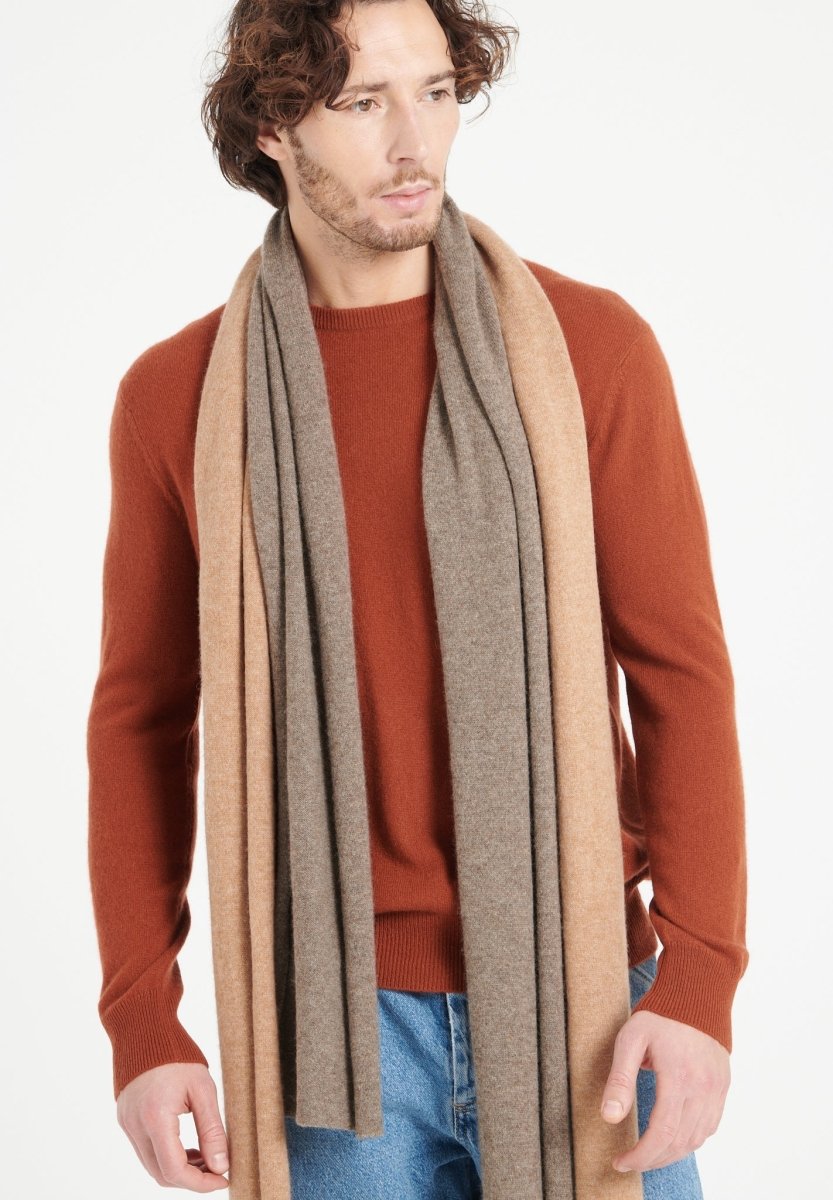 Écharpe unisex en cachemire camel - UNI 1-0