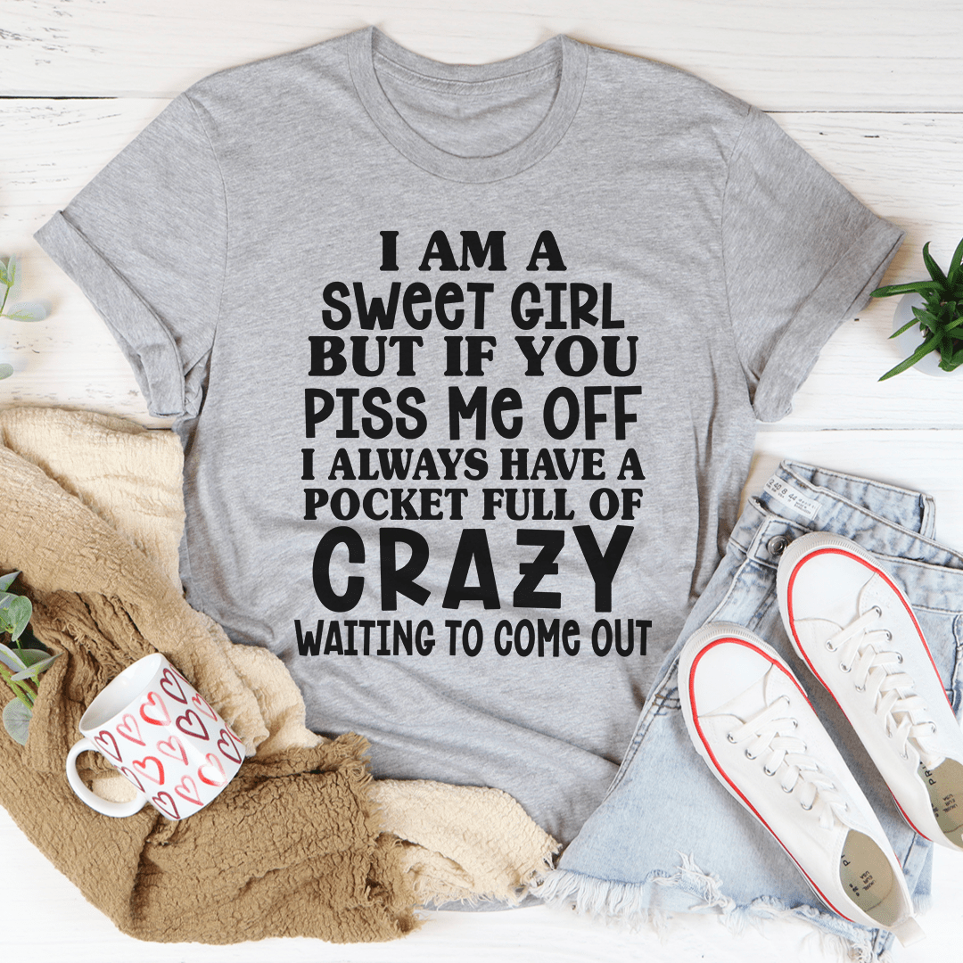 T-Shirt « I’m a Sweet Girl » – Coton Mauve