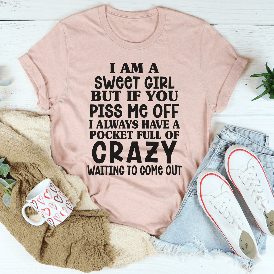 T-Shirt « I’m a Sweet Girl » – Coton Mauve