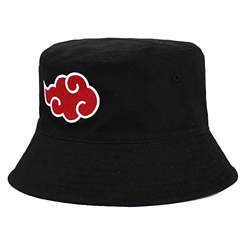 Naruto Reversible Akatsuki X Konoha Hidden Leaf Village Bucket Hat-0