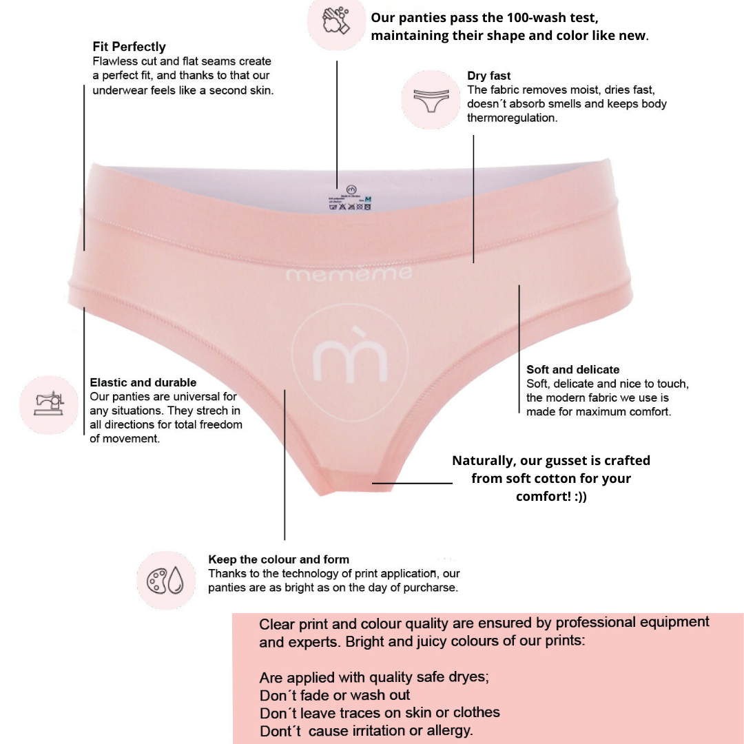 Memème Women’s Ultra-Comfortable Butterfly– Bliss  - Queen Size Panties | Breathable Cotton Crotch, Stretchy Fit
