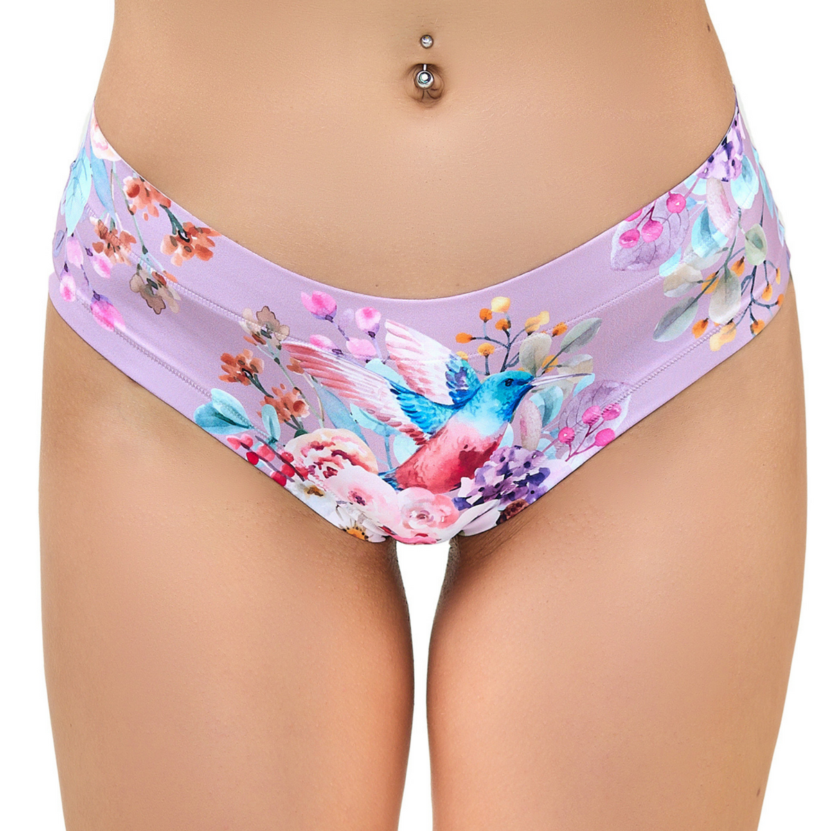 Memème Women’s Ultra-Comfortable SPRING - Colibri - Panties | Breathable Cotton Crotch, Stretchy Fit, No Elastic Bands