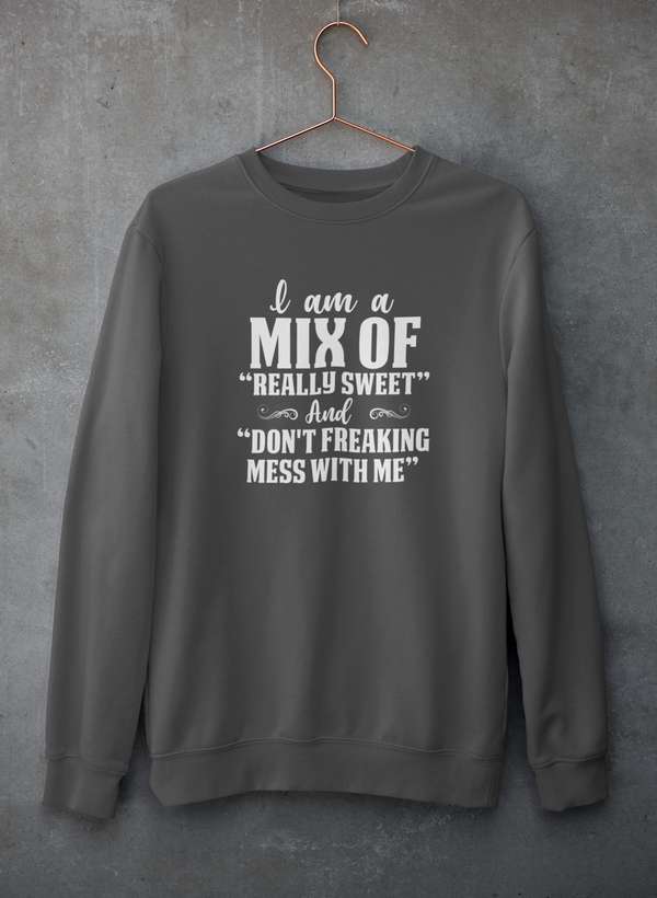 Sweat « Sweet & Don’t Mess With Me » – Molleton Noir