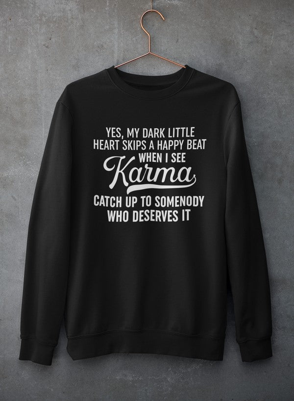 Sweat « Karma » – Molleton Gris Chiné