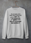 Sweat « Karma » – Molleton Gris Chiné