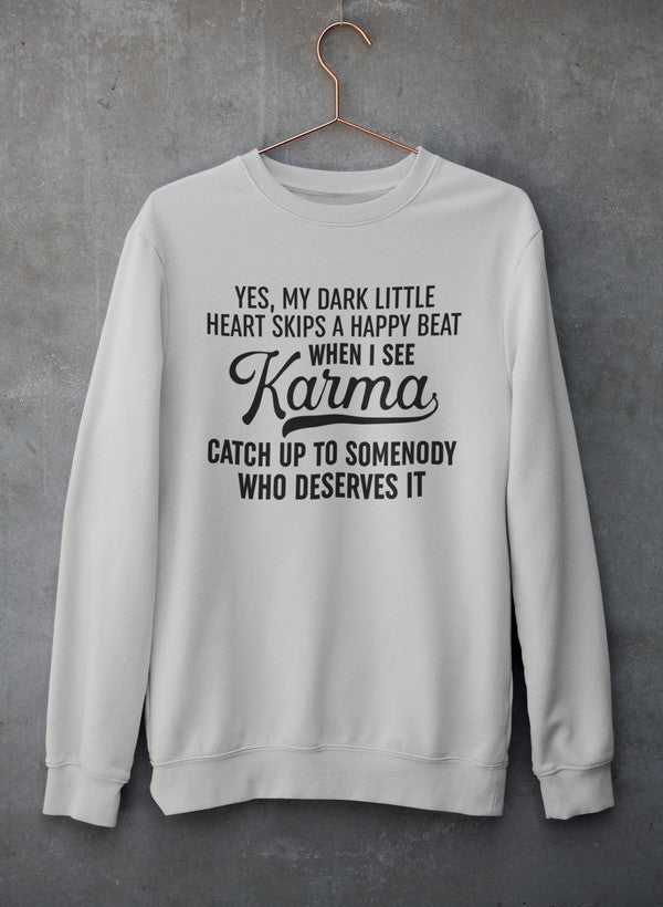 Sweat « Karma » – Molleton Gris Chiné