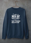 Sweat « Adorable & Ne Me Cherche Pas » – Molleton Noir