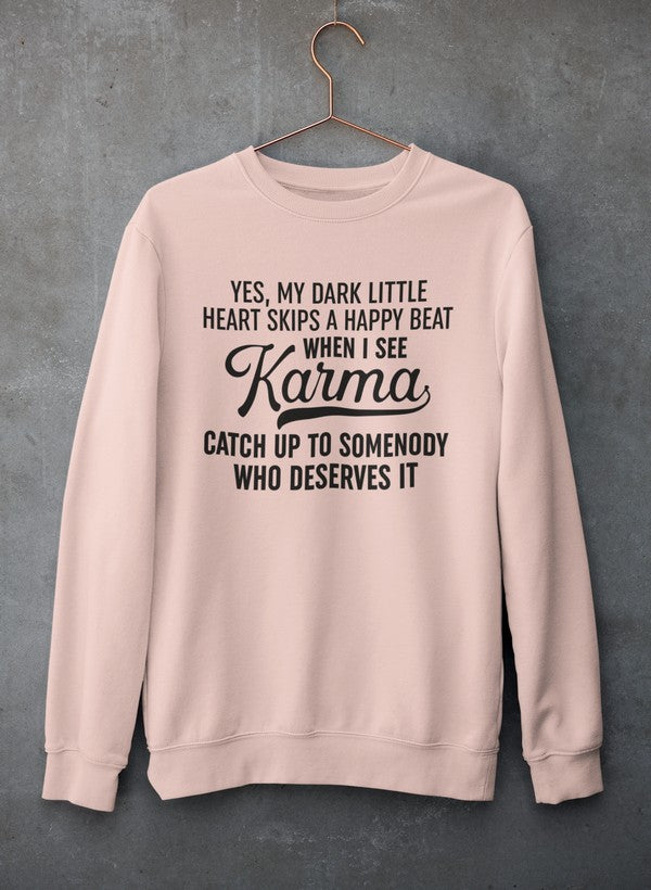 Sweat « Karma » – Molleton Gris Chiné