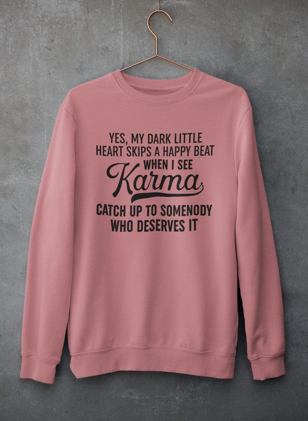 Sweat « Karma » – Molleton Gris Chiné