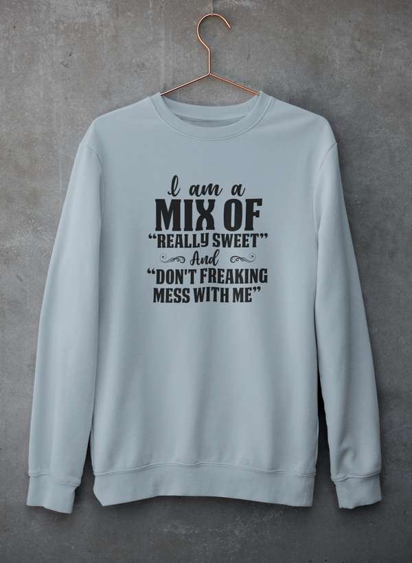 Sweat « Adorable & Ne Me Cherche Pas » – Molleton Noir