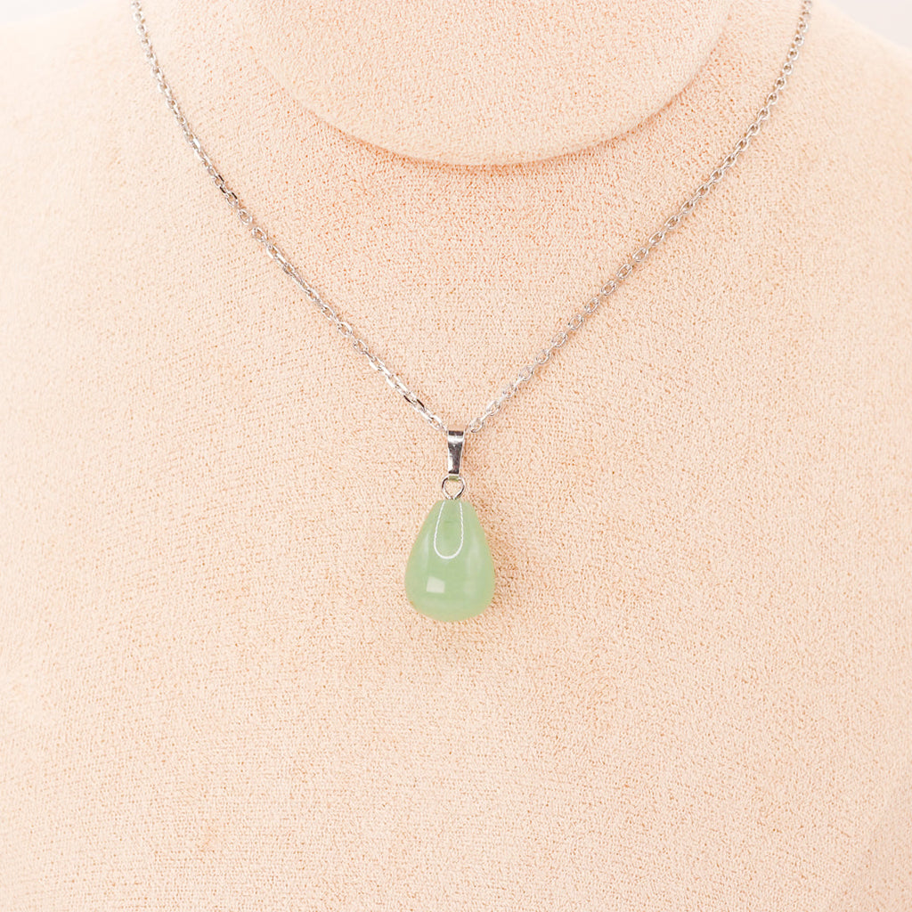 Pendentif Goutte Aventurine Verte – Pierre Naturelle