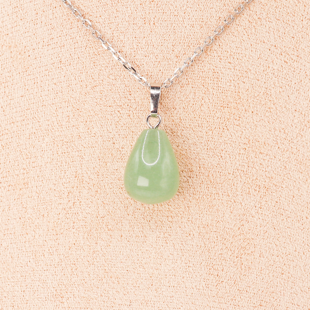 Pendentif Goutte Aventurine Verte – Pierre Naturelle