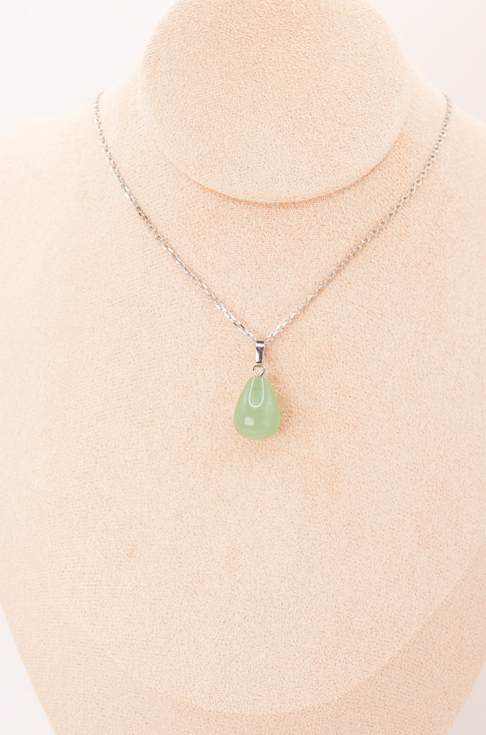 Pendentif Goutte Aventurine Verte – Pierre Naturelle