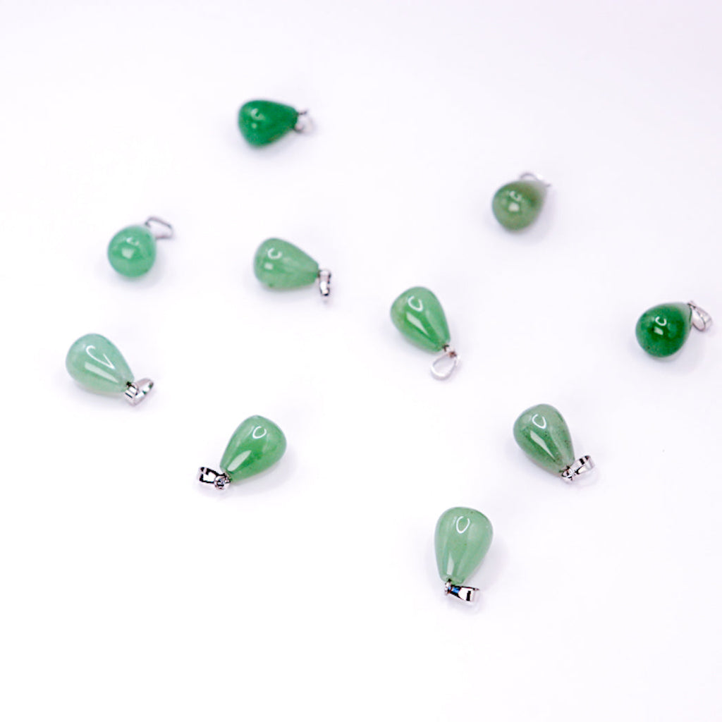 Pendentif Goutte Aventurine Verte – Pierre Naturelle