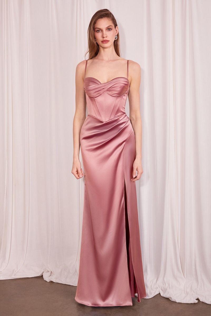 Robe Sirène Décolleté Cœur – Bretelles Spaghetti et Fente